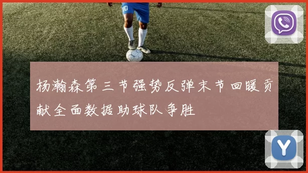 杨瀚森第三节强势反弹末节回暖贡献全面数据助球队争胜